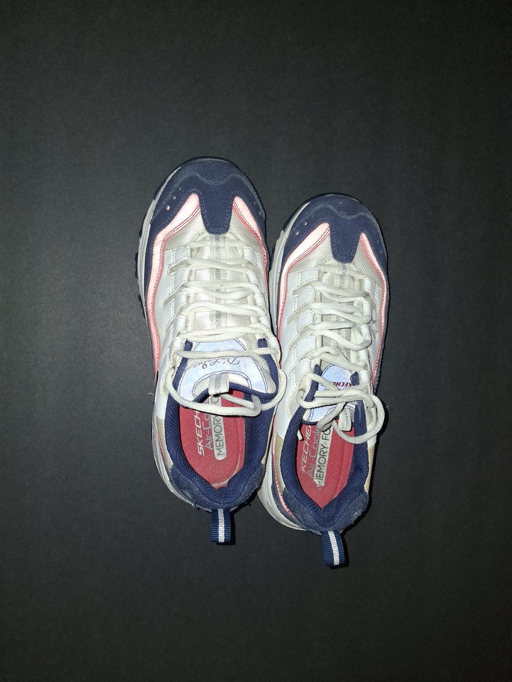 Skechers White Navy Red Athletic Sneakers
